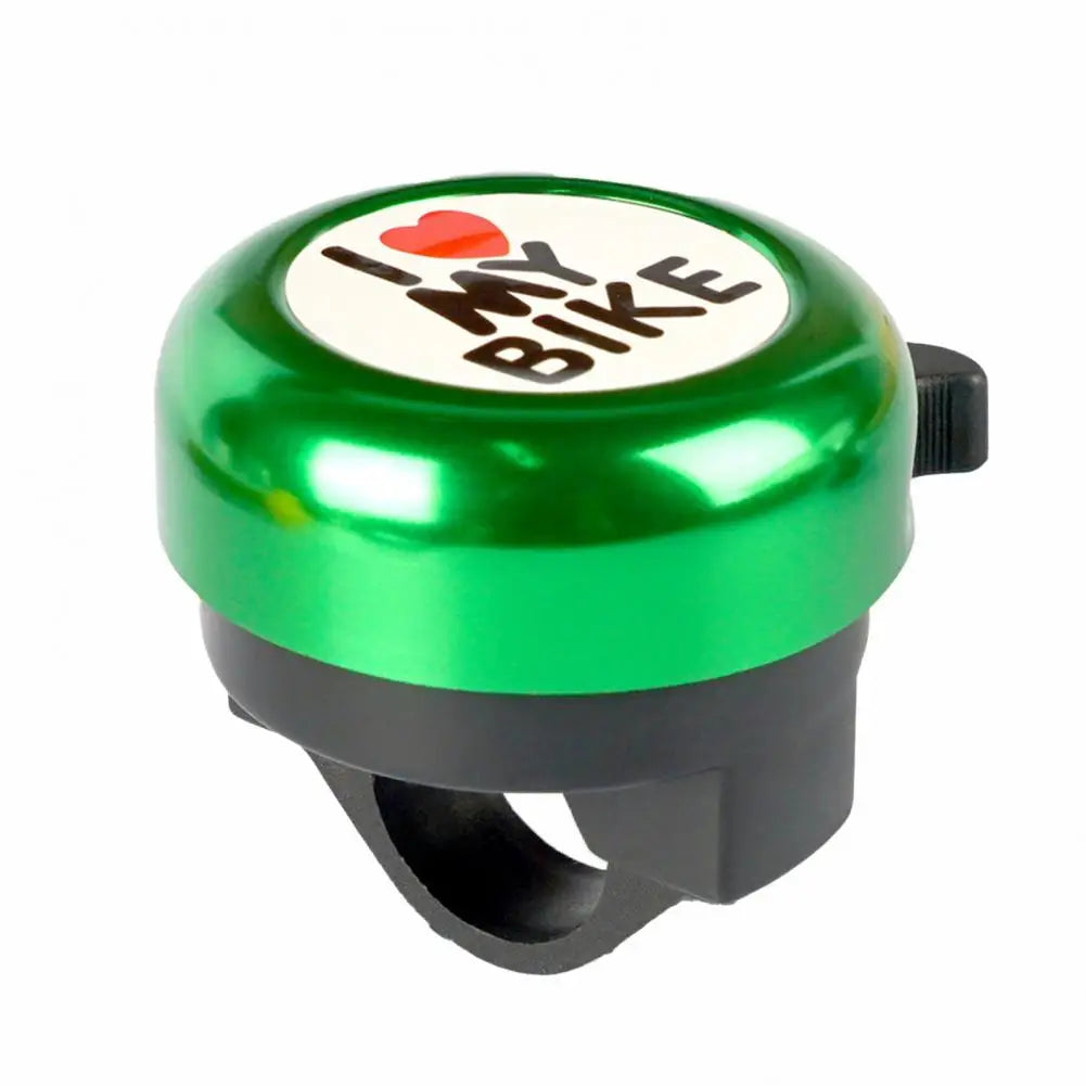 Children Bicycle Bell Loud Clear Sound I Love My Bike Print Easy Fit for Kids and Folding Bikes