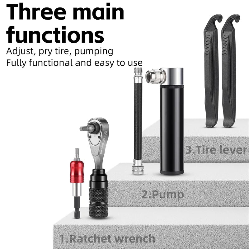 WEST BIKING Bicycle Portable Repair Tool Kit – Multifunctional Storage Capsule for MTB & Road Bikes