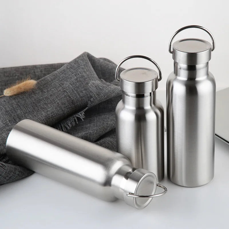 Stainless Steel Water Bottle – Large Capacity & Leak-Proof for Outdoor Adventures