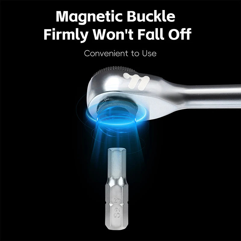 WEST BIKING Multi-Functional Ratchet Wrench Tool Set – Portable Cycling Maintenance Kit for Quick Repairs