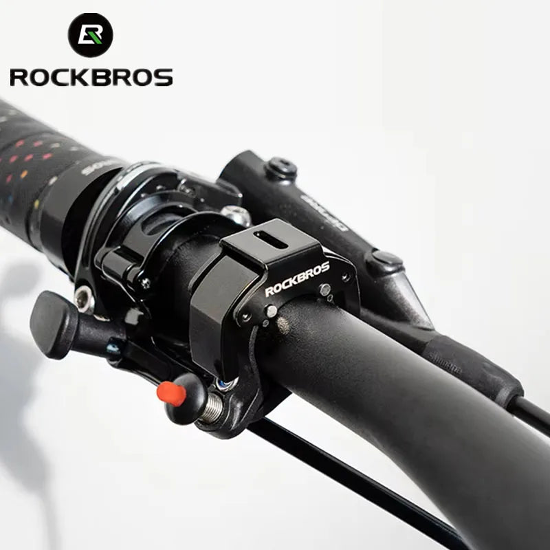 ROCKBROS C-Shaped Concealed Bicycle Bell Loud Compact Stainless Steel Handlebar Horn 100dB
