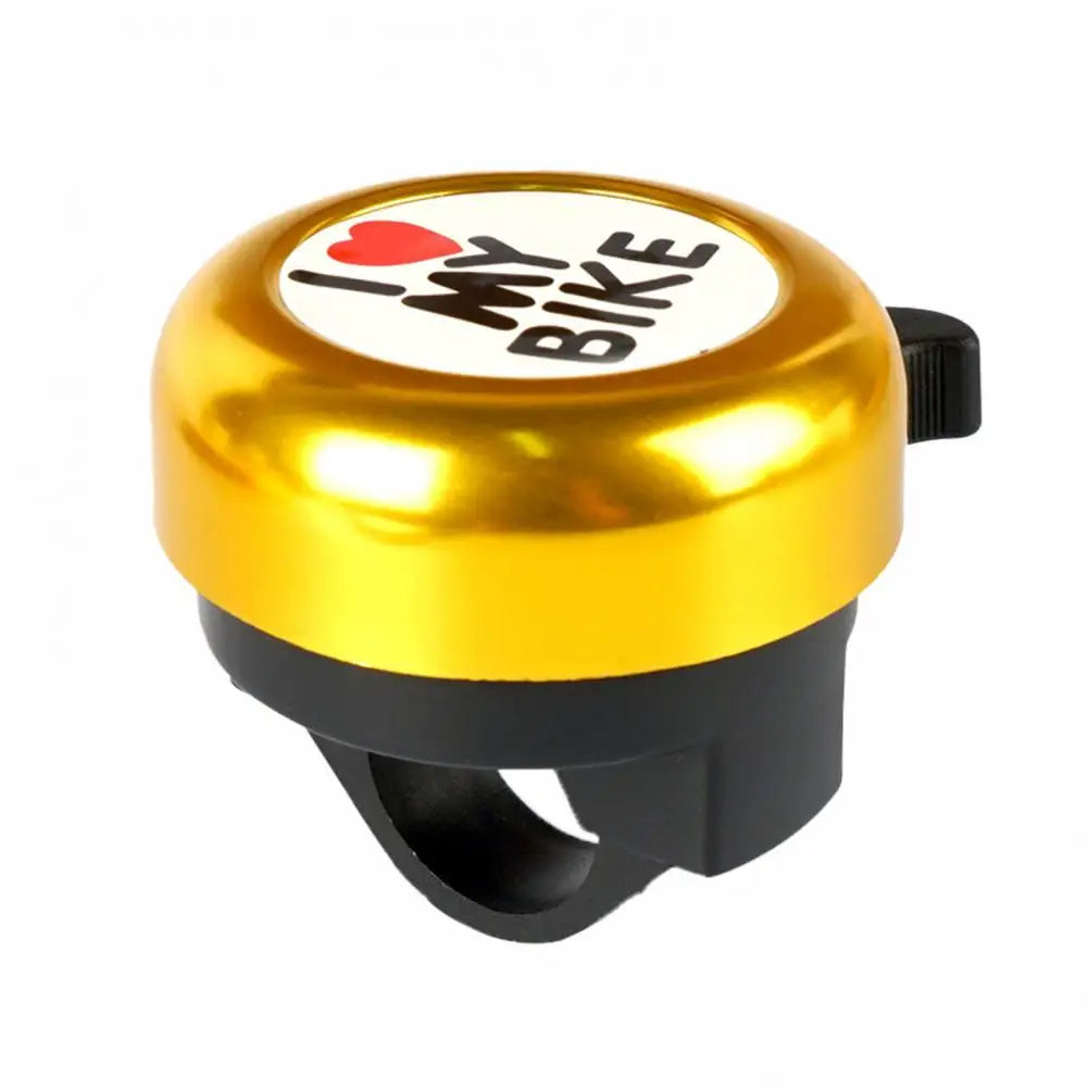 Children Bicycle Bell Loud Clear Sound I Love My Bike Print Easy Fit for Kids and Folding Bikes
