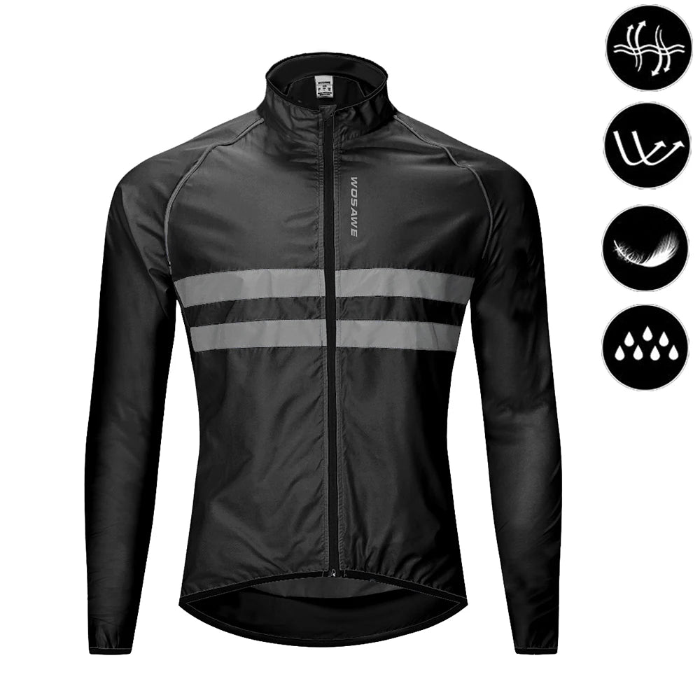 WOSAWE Men's Cycling Windbreaker – Lightweight & Water-Resistant