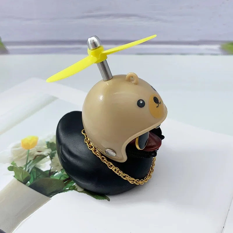 Little Black Duck Bicycle Bell – Fun Helmet Propeller Air Horn for Bikes, Scooters & Motorcycles