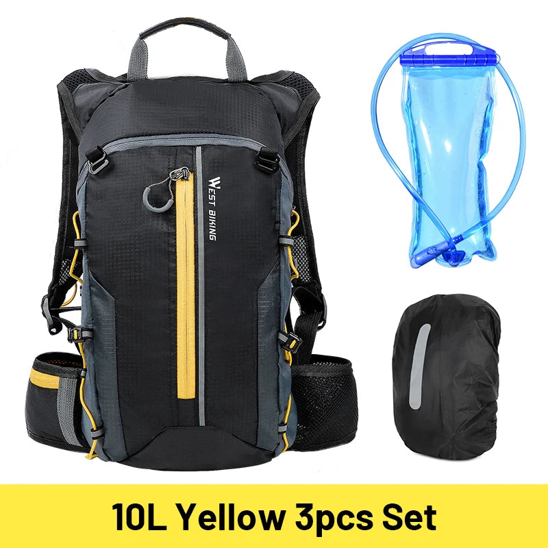 WEST BIKING 10L Ultralight Waterproof Cycling Backpack – Breathable, Foldable Outdoor Travel Bag