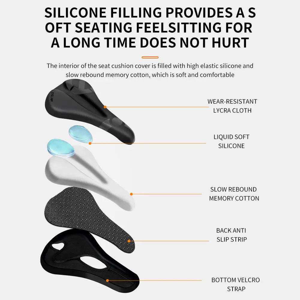 ESLNF Gel Soft Bike Saddle Cover – Comfortable & Durable