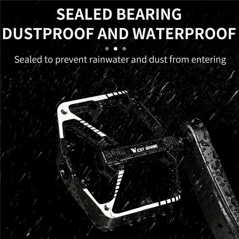 WEST BIKING MTB & Road Bike Pedals – Sealed DU Bearings, Anti-Slip & Durable Alloy Construction