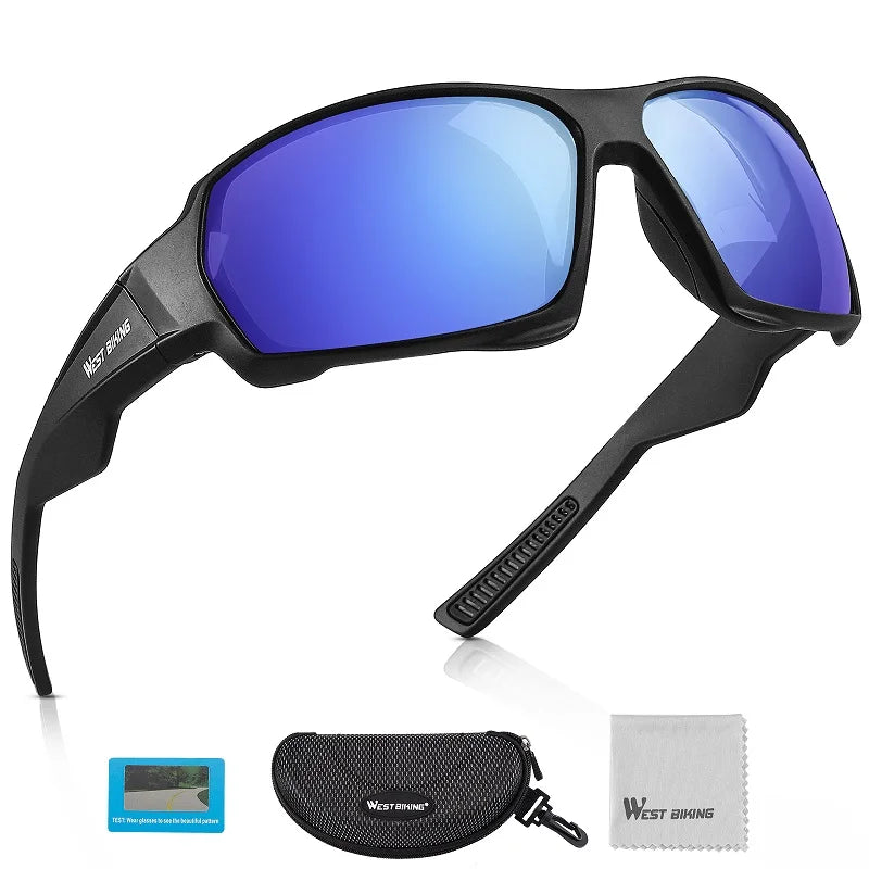 WEST BIKING Polarized Cycling Glasses – UV400 Protection, HD Sport Goggles for MTB, Road Bike & Outdoor Activities