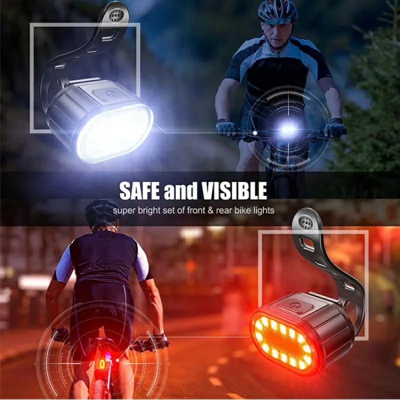 Bike Lights LED Bicycle Lamp – Rechargeable Front & Rear Set
