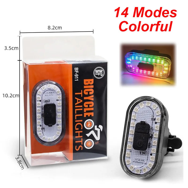 Bike Rear Light LED USB Rechargeable – Ultra-Bright Waterproof Taillight for MTB & Road Cycling