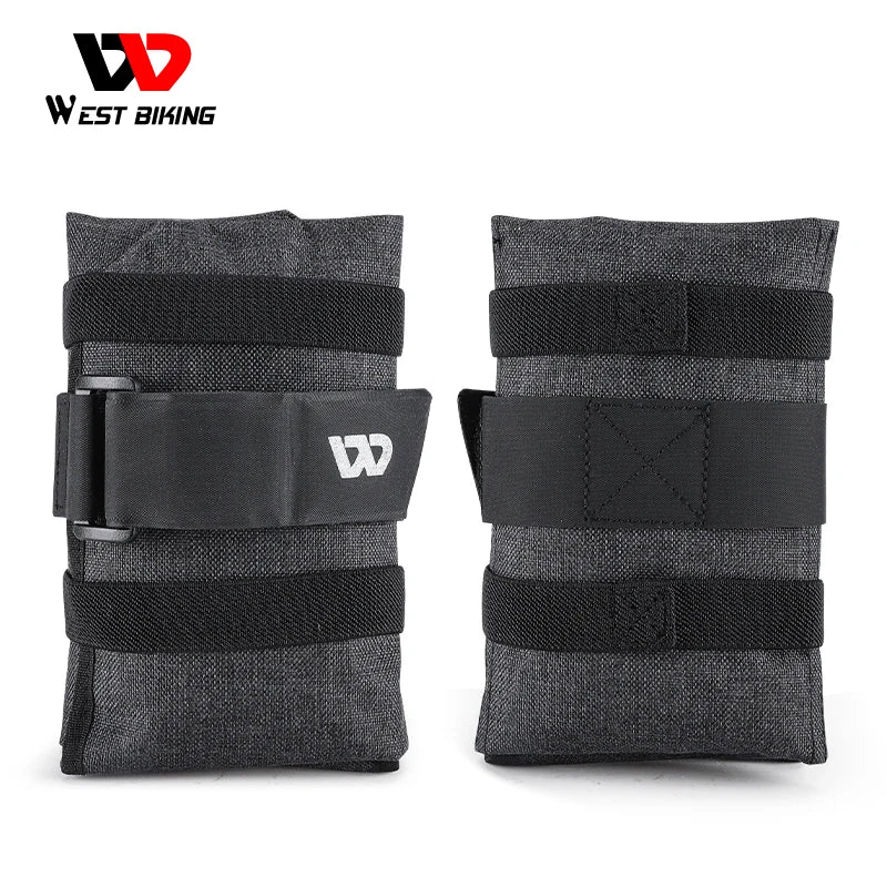 WEST BIKING Foldable Bike Saddle Bag – Compact Under-Seat Tool Roll Pouch for Cycling Essentials