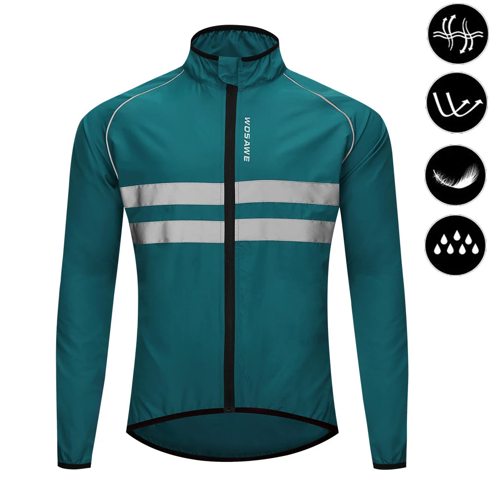 WOSAWE Men's Cycling Windbreaker – Lightweight & Water-Resistant