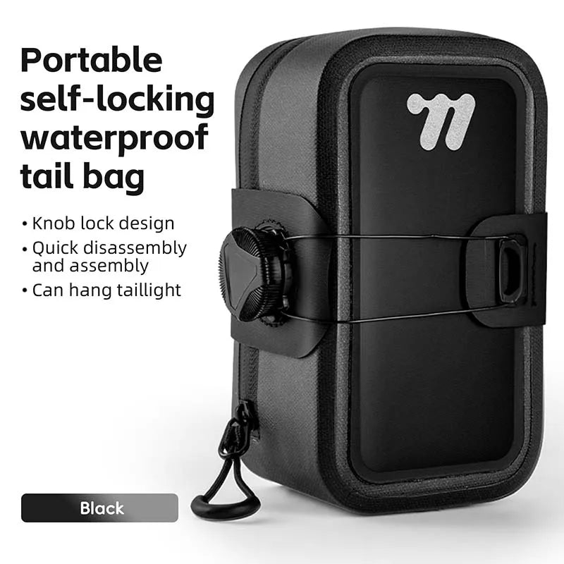 WEST BIKING 600D TPU Waterproof Bicycle Saddle Bag – Seamless, Durable & Compact for Daily Rides