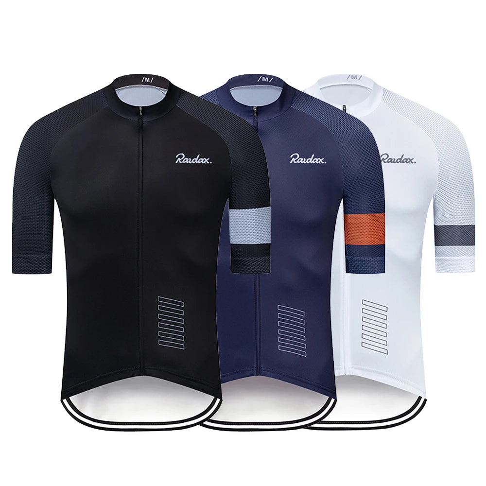 Raudax Classic Black Cycling Jersey – Breathable & Performance-Ready