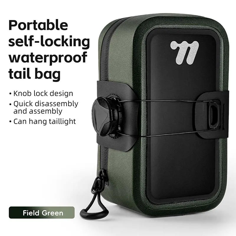 WEST BIKING 600D TPU Waterproof Bicycle Saddle Bag – Seamless, Durable & Compact for Daily Rides