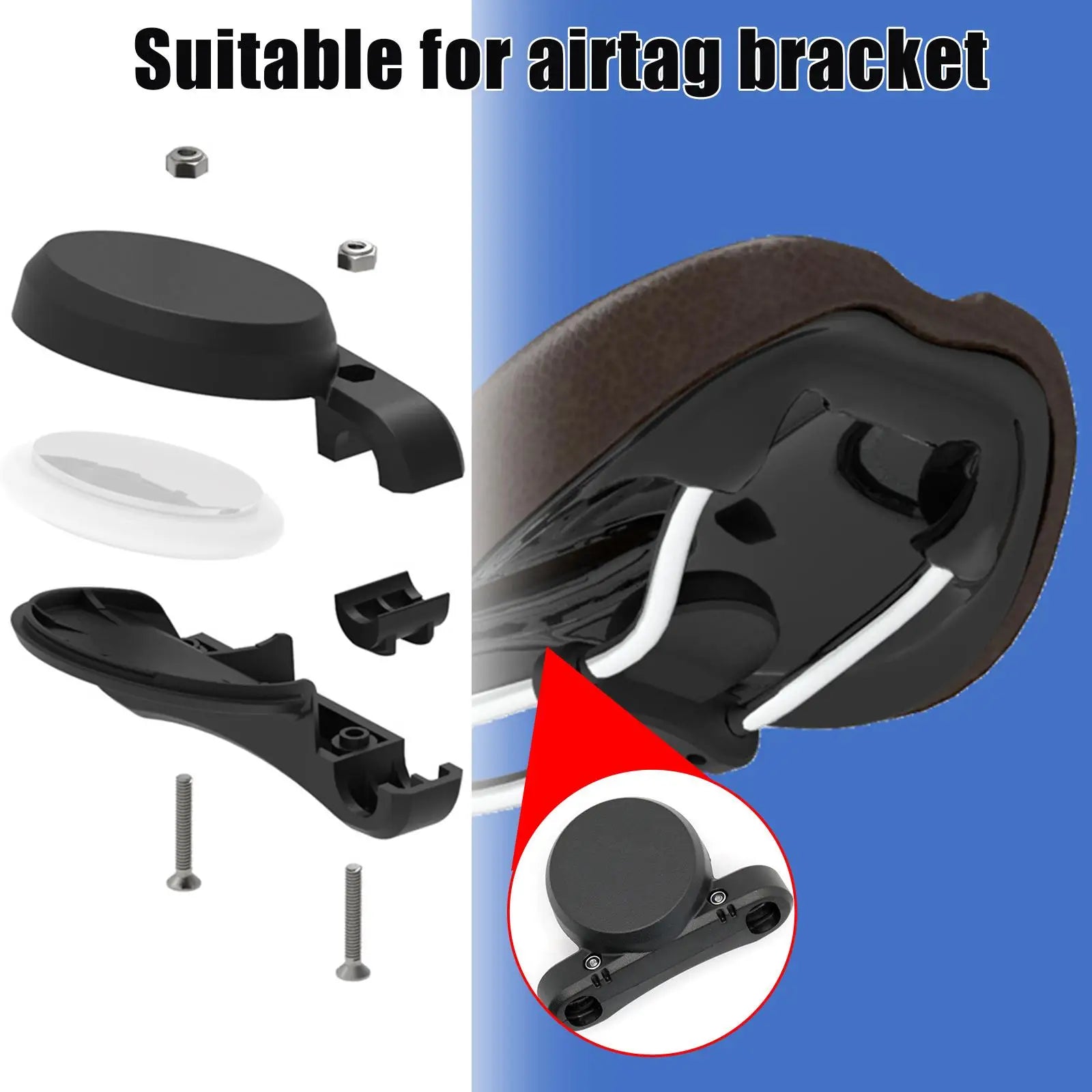 Mini Bike Holder Bracket – Protective AirTag Mount for Anti-Theft GPS Tracking