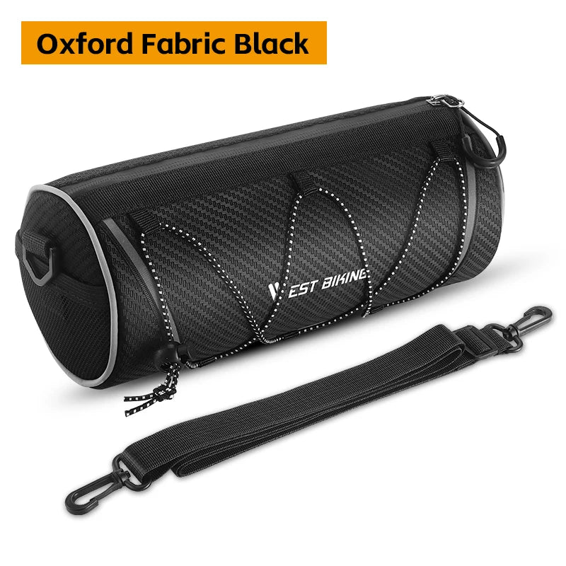 WEST BIKING 2L Multifunctional Handlebar Bag – Waterproof, Reflective & Portable Storage for Road & MTB Cycling