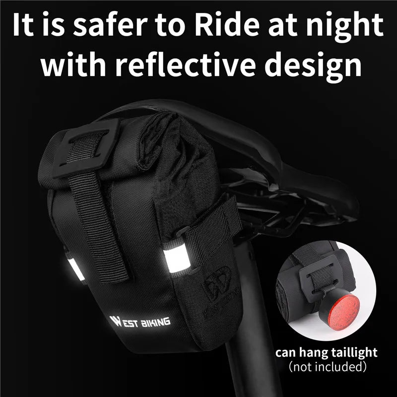 WEST BIKING Bicycle Tail Bags – Waterproof Rear Seat Storage for MTB & Road Bikes