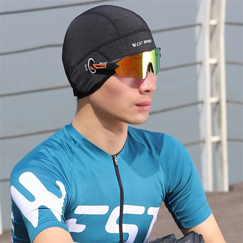 WEST BIKING Ice Silk Cycling Cap – Cooling, Breathable Summer Balaclava for MTB, Road Bike & Outdoor Sports