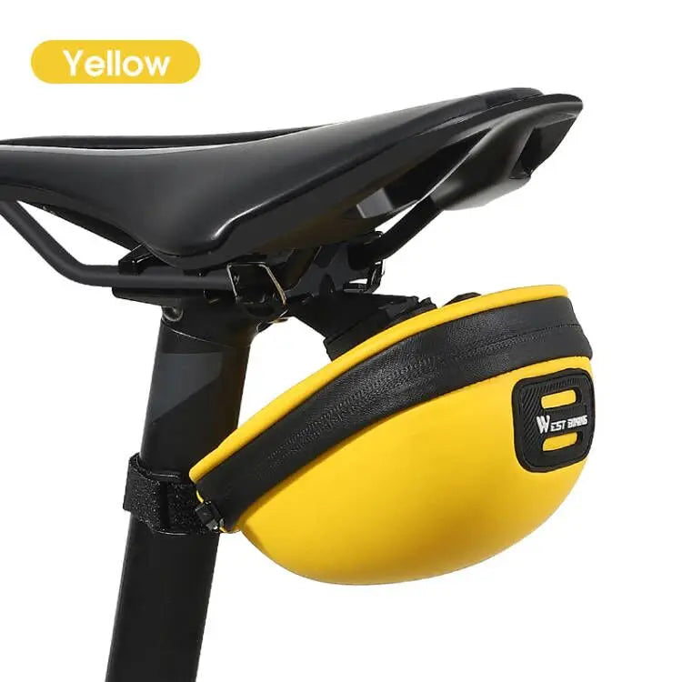 WEST BIKING Waterproof Bicycle Saddle Bag – Mini Shockproof Seat Tail Bag with Reflective Safety Design