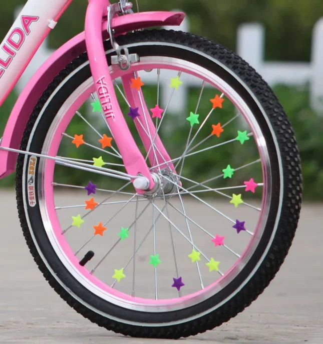 36 72PCS Bicycle Wheel Spoke Beads Colorful Clip On Decorations for Kids Bikes and Scooters