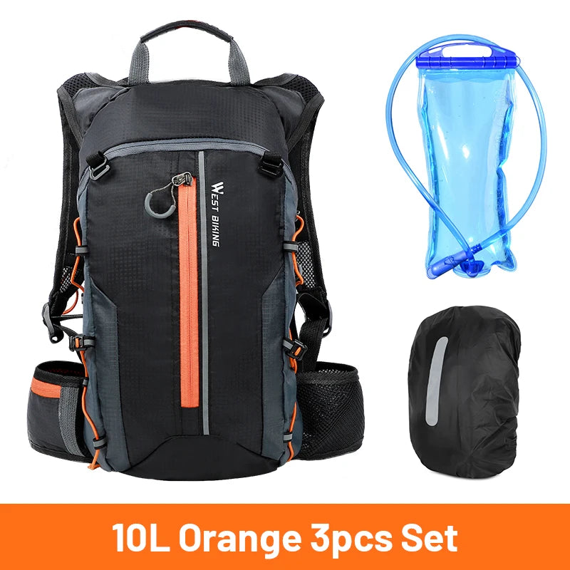 WEST BIKING 10L Ultralight Waterproof Cycling Backpack – Breathable, Foldable Outdoor Travel Bag