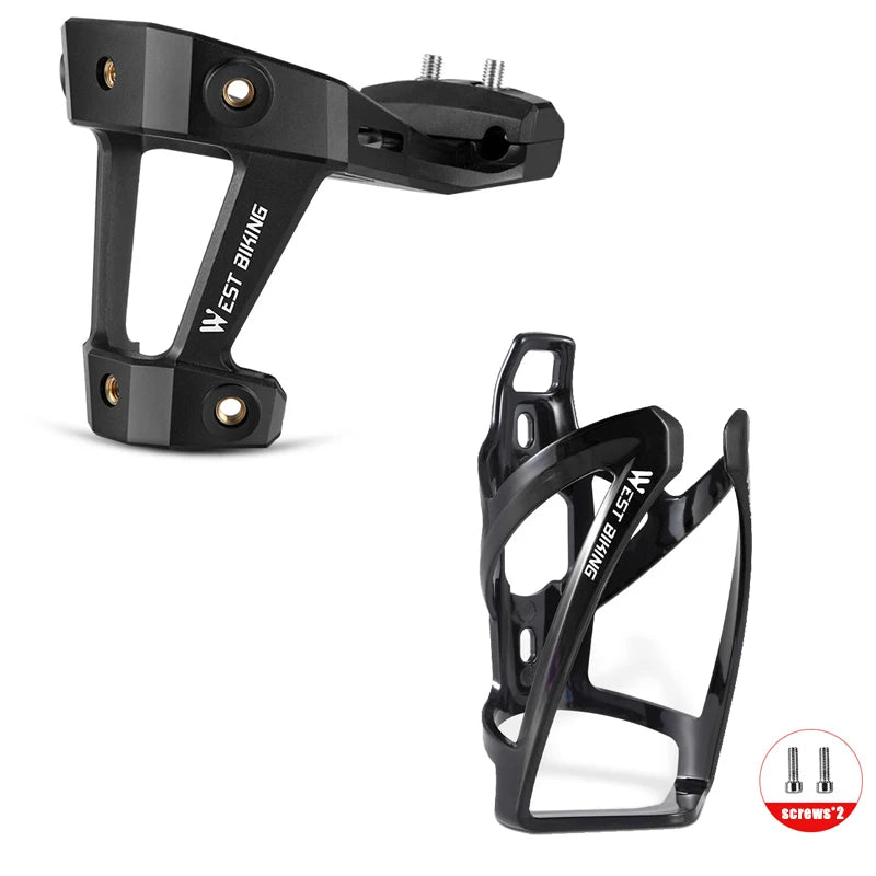 WEST BIKING Bicycle Bottle Cage Extension – Lightweight, Durable & Versatile for Single or Double Bottles