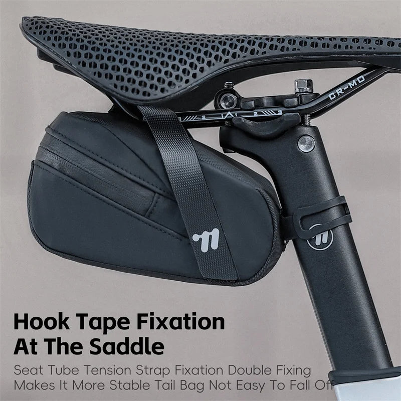 WEST BIKING Portable Waterproof Bicycle Saddle Bag – Compact, Durable & Rainproof for Cycling Gear Storage