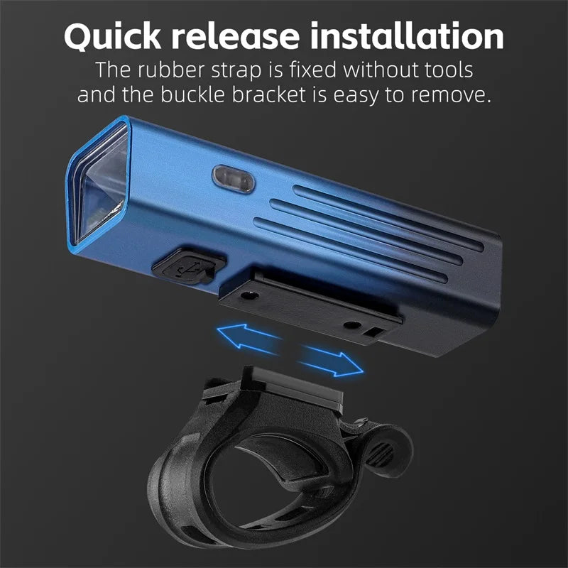 WEST BIKING USB Rechargeable Bike Light with Rear Warning Lamp – 250LM High-Brightness Cycling Headlight