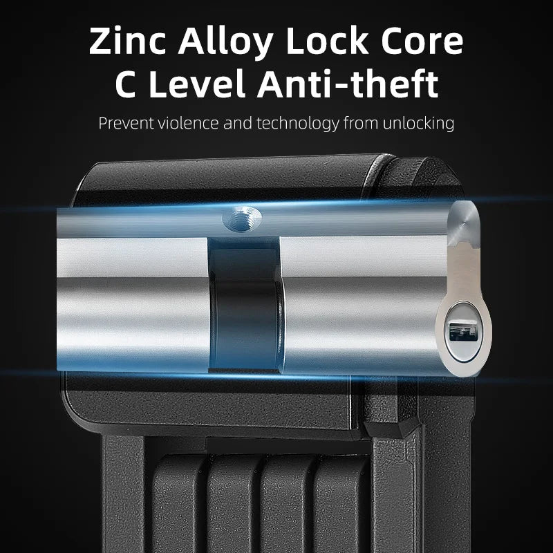 WEST BIKING Portable Folding Bike Lock – Durable Anti-Theft Steel Lock for Bicycles & Motorcycles