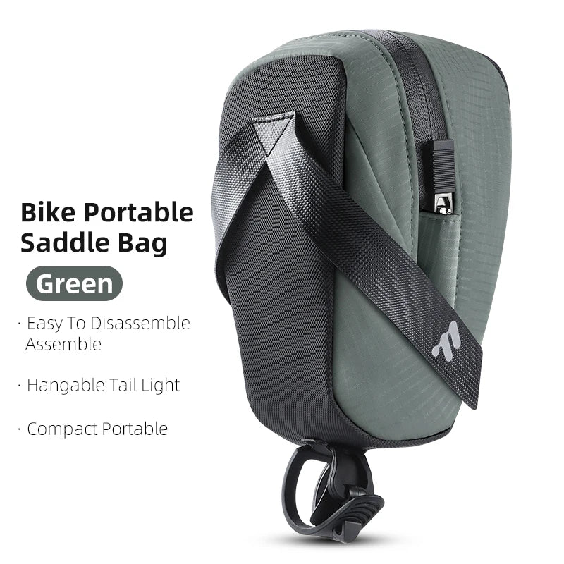 WEST BIKING 0.8L Lightweight Bike Saddle Bag – Durable, Portable Cycling Tool Bag