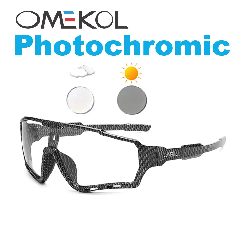 OMEKOL Photochromic Cycling Glasses – Adaptive Sport Eyewear for Men & Women