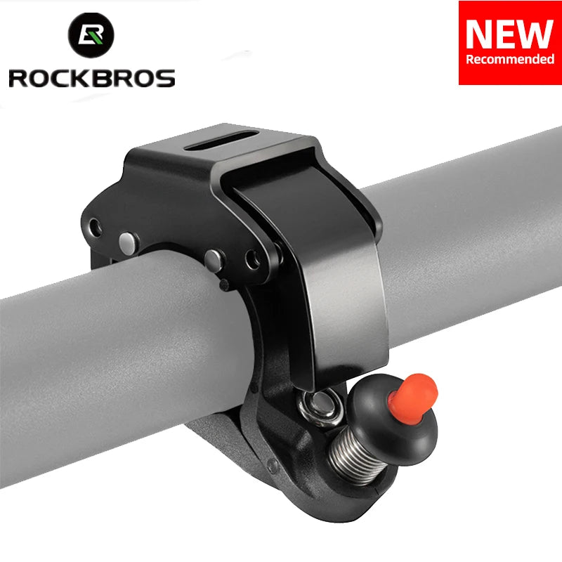 ROCKBROS C-Shaped Concealed Bicycle Bell Loud Compact Stainless Steel Handlebar Horn 100dB