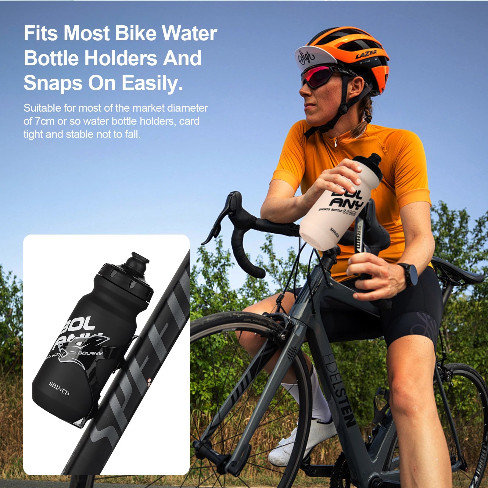 BOLANY 610ML Leak-Proof Bicycle Water Bottle – Squeeze & Hydrate On the Go!