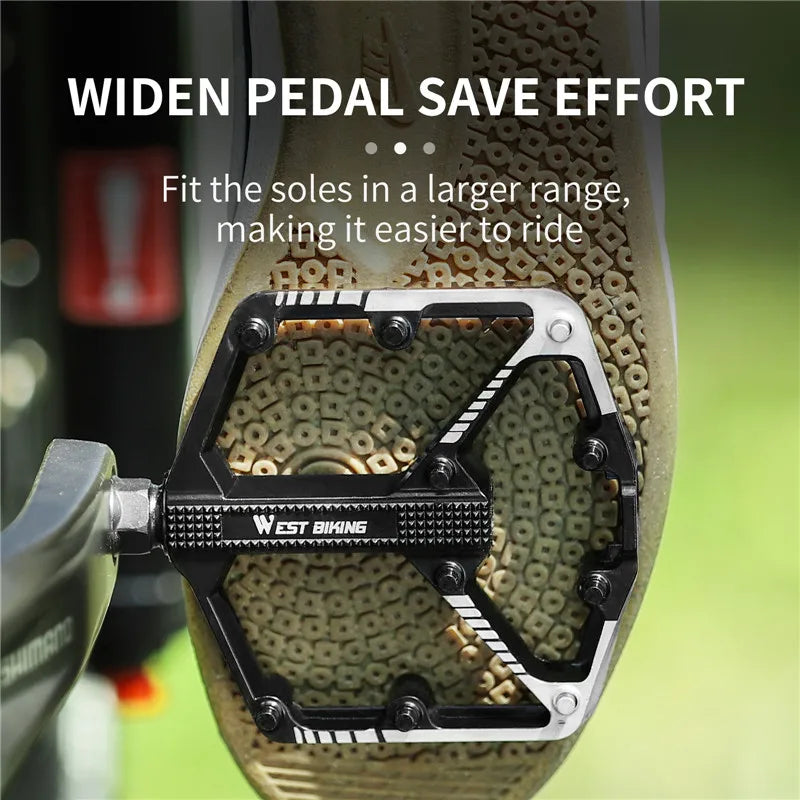 WEST BIKING MTB & Road Bike Pedals – Sealed DU Bearings, Anti-Slip & Durable Alloy Construction
