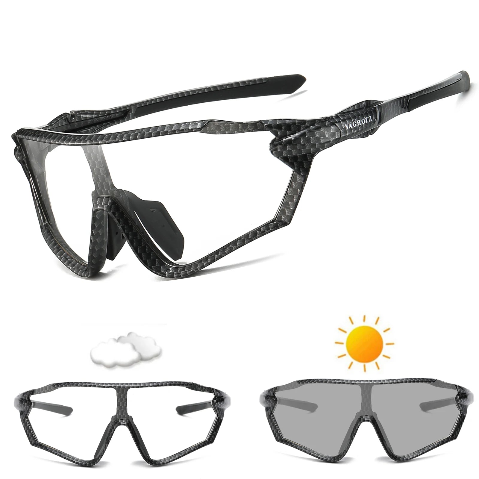 VAGHOZZ UV400 & Photochromic Cycling Glasses – Premium Outdoor Sport Eyewear