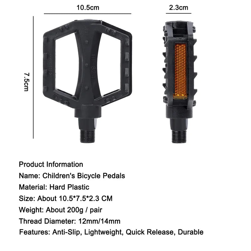 WEST BIKING Kids' Bike Pedals – Ultralight, Anti-Slip & Reflective Safety Design