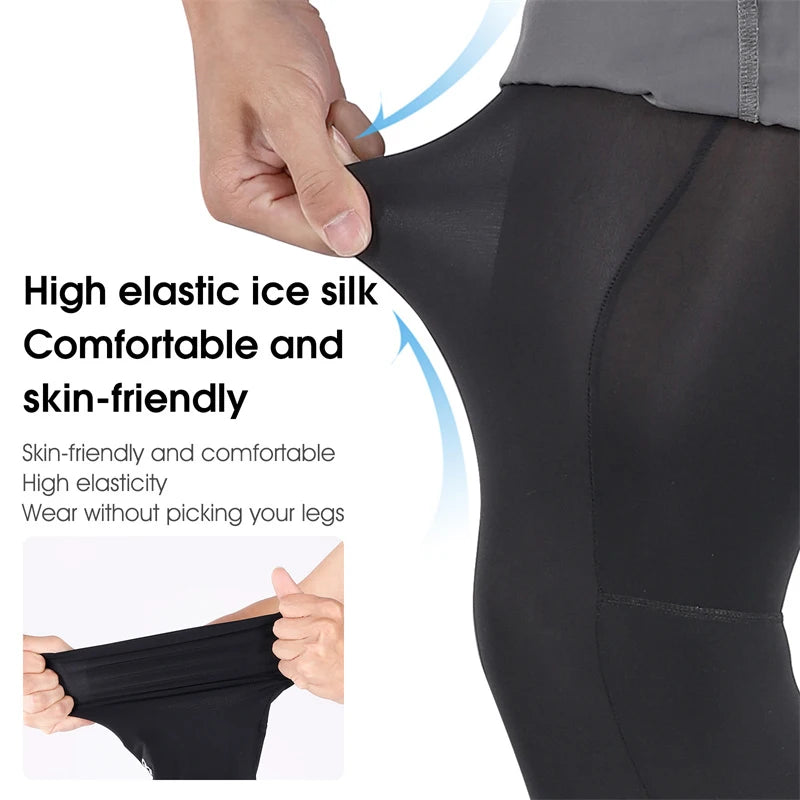 West Biking Ice Silk UV Protection Compression Leg Sleeves – Cooling & Non-Slip Sports Gear