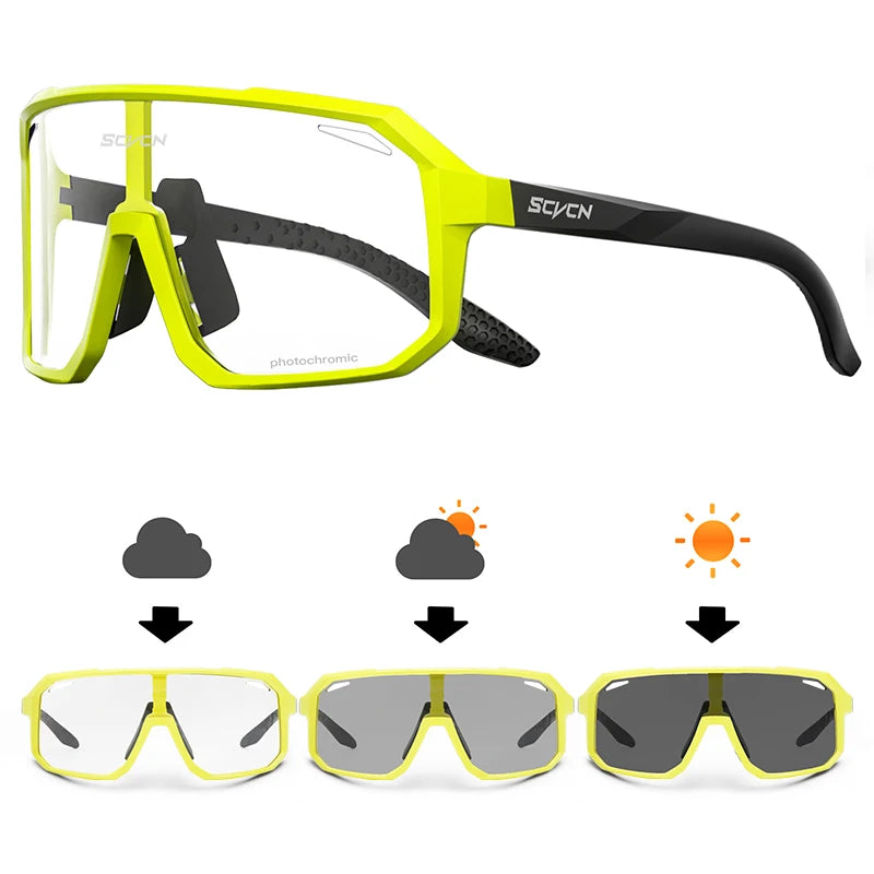SCVCN Photochromic Cycling Sunglasses – UV400 Protection