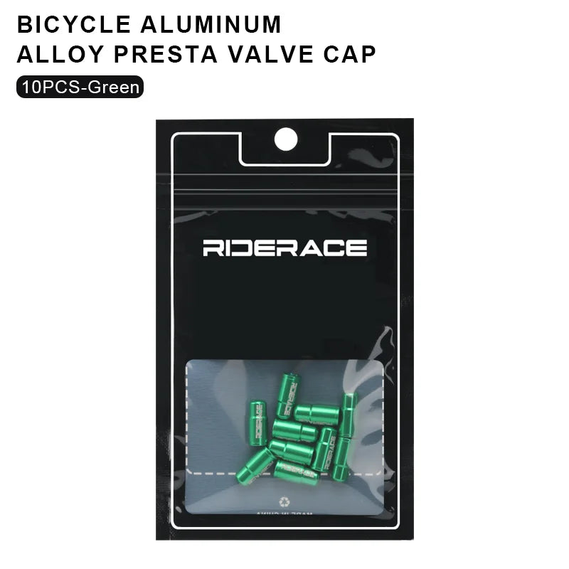 RIDERACE CNC Aluminum Bicycle Valve Caps Durable Dustproof Universal Fit for Schrader Presta Valves
