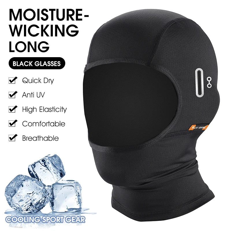 WEST BIKING Ice Silk Cycling Cap – Cooling, Breathable Summer Balaclava for MTB, Road Bike & Outdoor Sports
