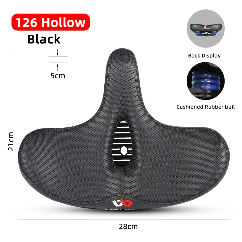 WEST BIKING Extra Wide MTB Bicycle Saddle – Shock-Absorbing, Comfortable & Breathable for Long Rides