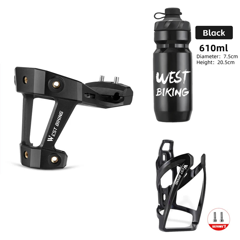 WEST BIKING Bicycle Bottle Cage Extension – Lightweight, Durable & Versatile for Single or Double Bottles