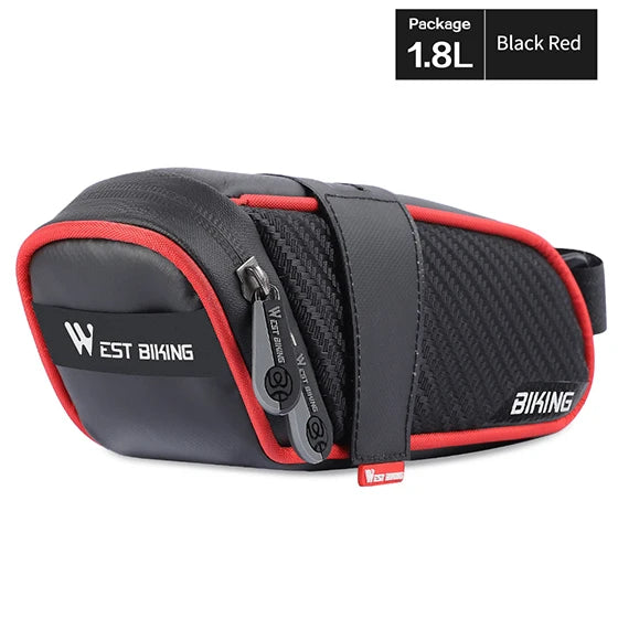 WEST BIKING Rainproof Reflective Bicycle Saddle Bag – Rear Tool Pouch for MTB & Road Cycling
