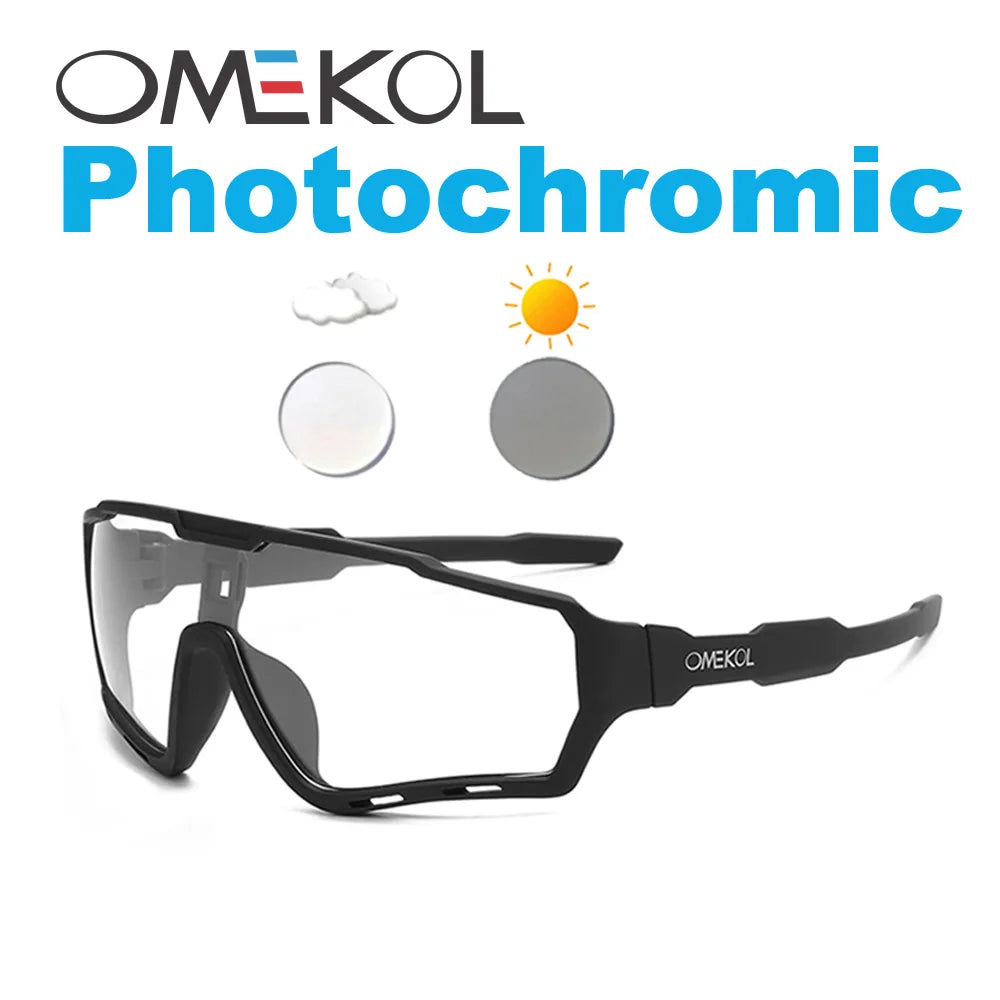 OMEKOL Photochromic Cycling Glasses – Adaptive Sport Eyewear for Men & Women
