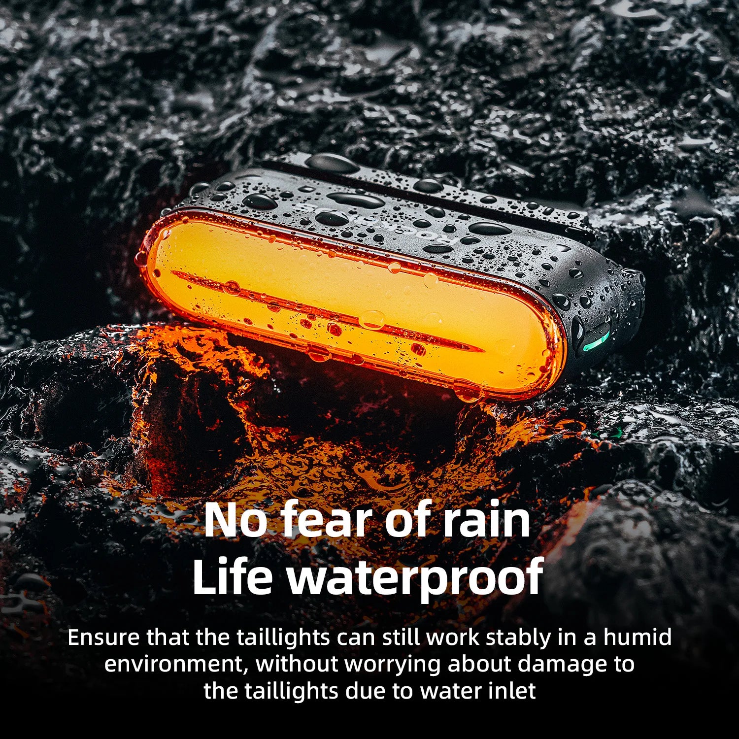 ROCKBROS Bicycle Magnetic Rear Light – IPX6 Waterproof Smart Brake Sensor Tail Light for Enhanced Night Riding