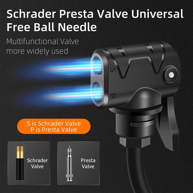 Portable Mini Bicycle Pump – High-Pressure, Lightweight & Universal Schrader/Presta Compatibility