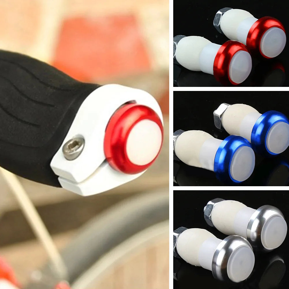 1 Pair Bike Handlebar End Plug LED Turn Signal Lights – Safety Cycling Indicator