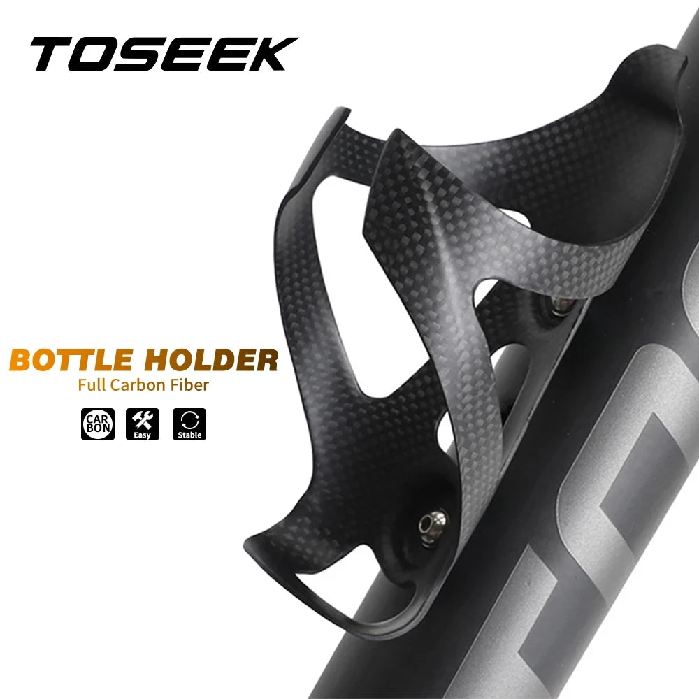 TOSEEK 3K Full Carbon Fiber Bicycle Water Bottle Cage – Ultralight & Durable