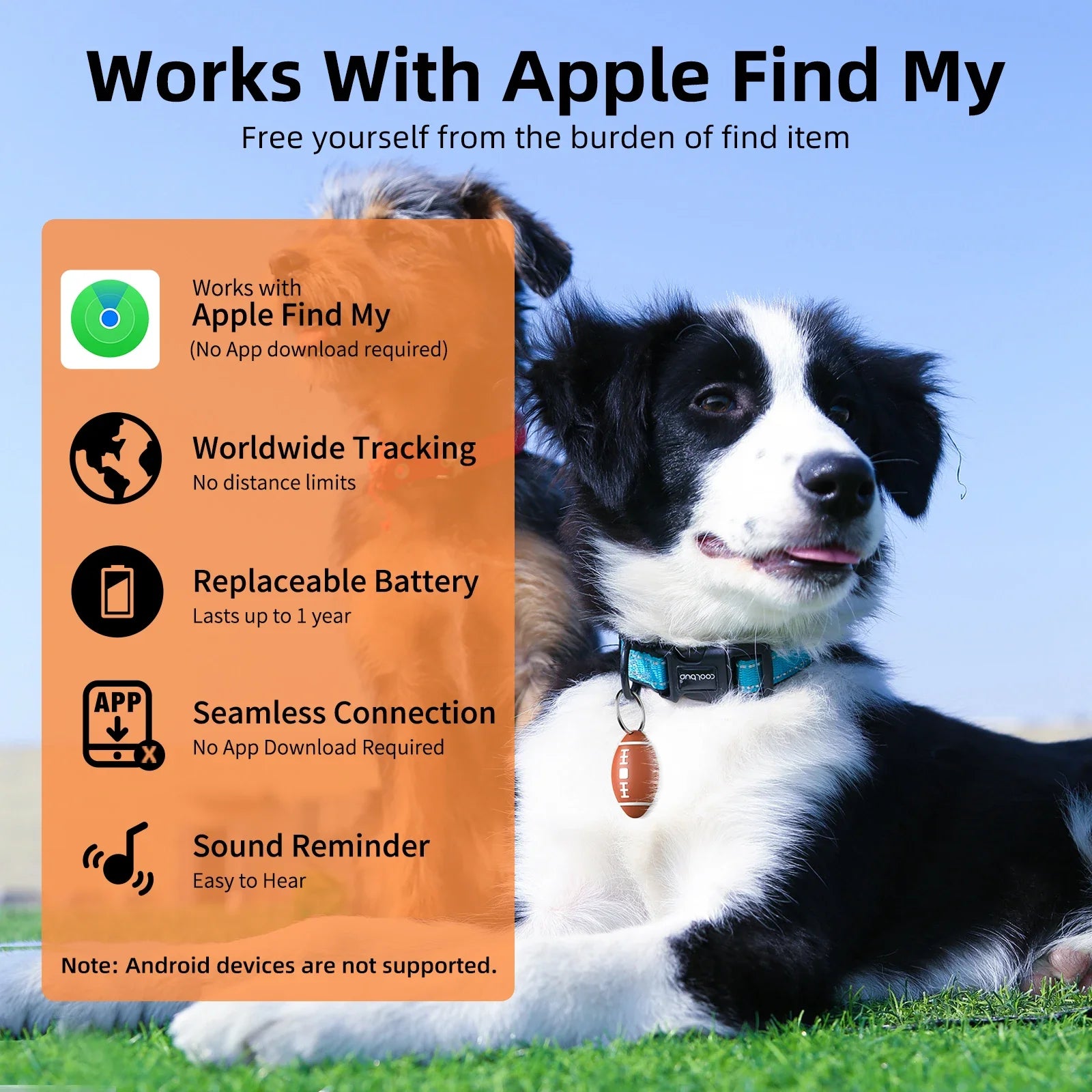 Smart GPS Tracker – MFI Certified Bluetooth Locator for Keys, Bikes, Pets & Valuables